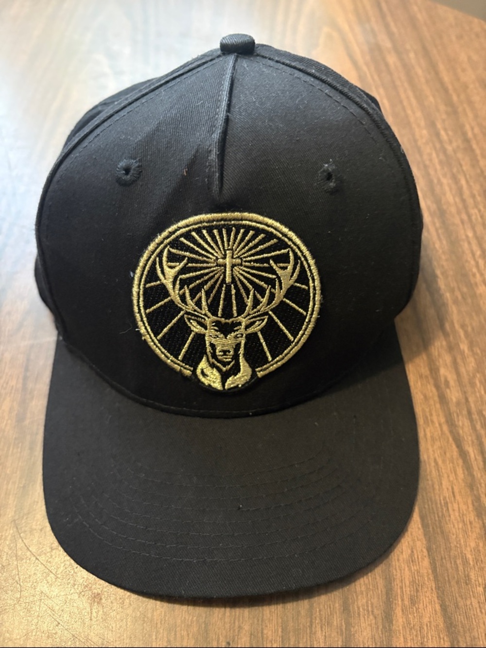 Jagermeister Hat Adult OSFM Black Adjustable Snapback Stag Logo Cap